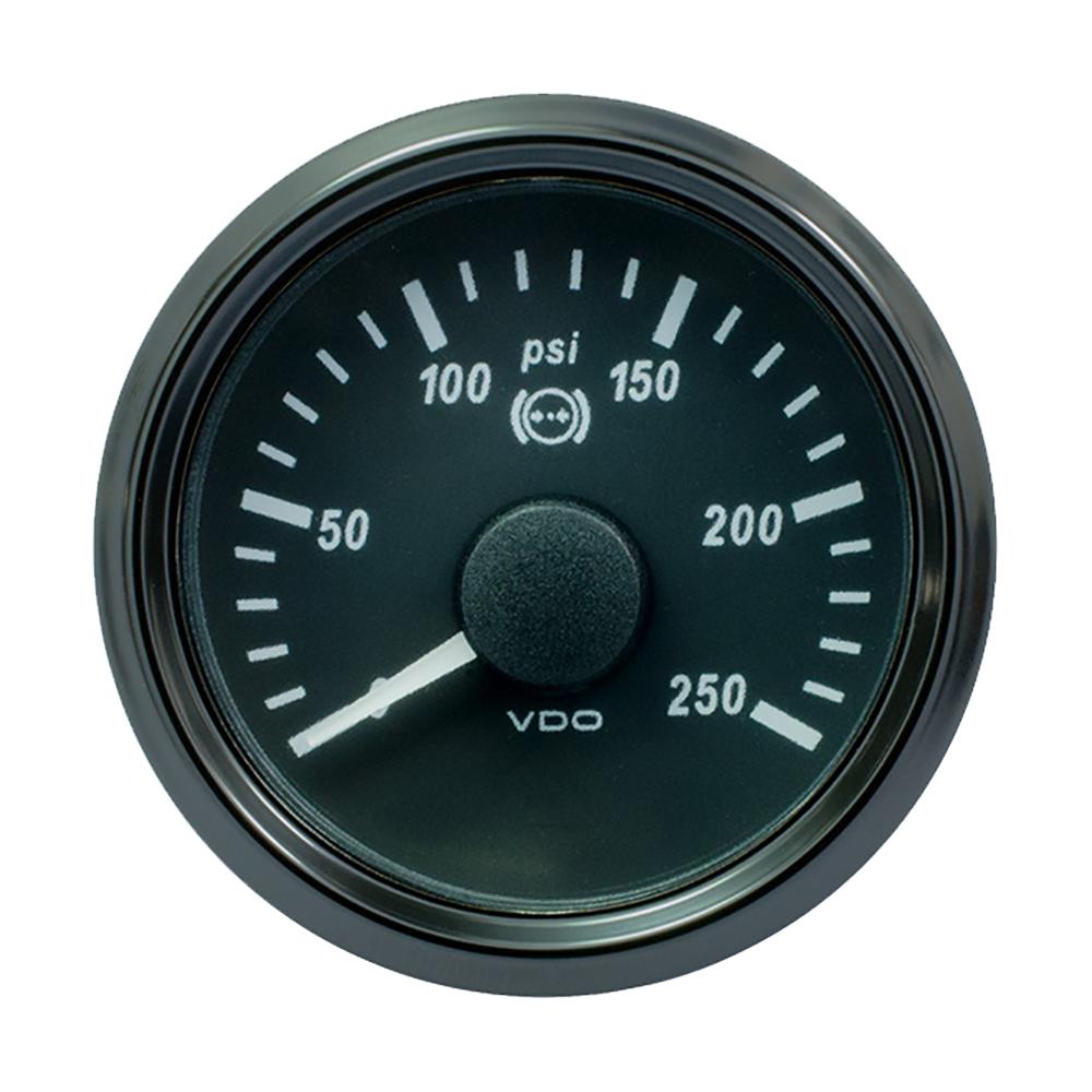 VDO SingleViu 52mm (2-1/16") Brake Pressure Gauge - 250 PSI - 0-4.5V [A2C3832730030] - Life Raft Professionals