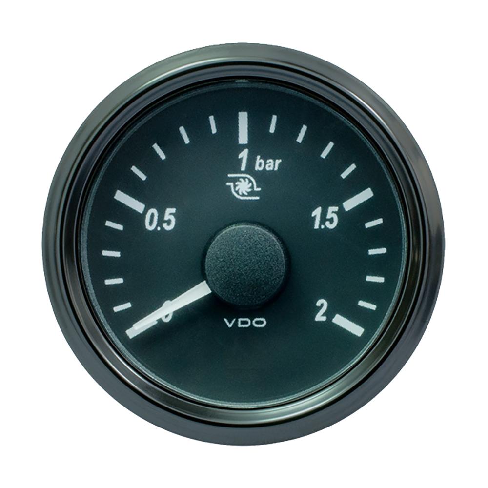 VDO SingleViu 52mm (2-1/16") Turbo Pressure Gauge - 2 Bar - 0-180 Ohm [A2C3833490030] - Life Raft Professionals