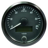 VDO SingleViu 80mm (3-1/8") Tachometer - 6,000 RPM [A2C3833010030] - Life Raft Professionals