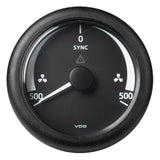 Veratron 3-3/8" (85MM) ViewLine Synchronizer -500/+500 RPM - 8 to 32V - Black Dial Bezel [A2C59512402] - Life Raft Professionals