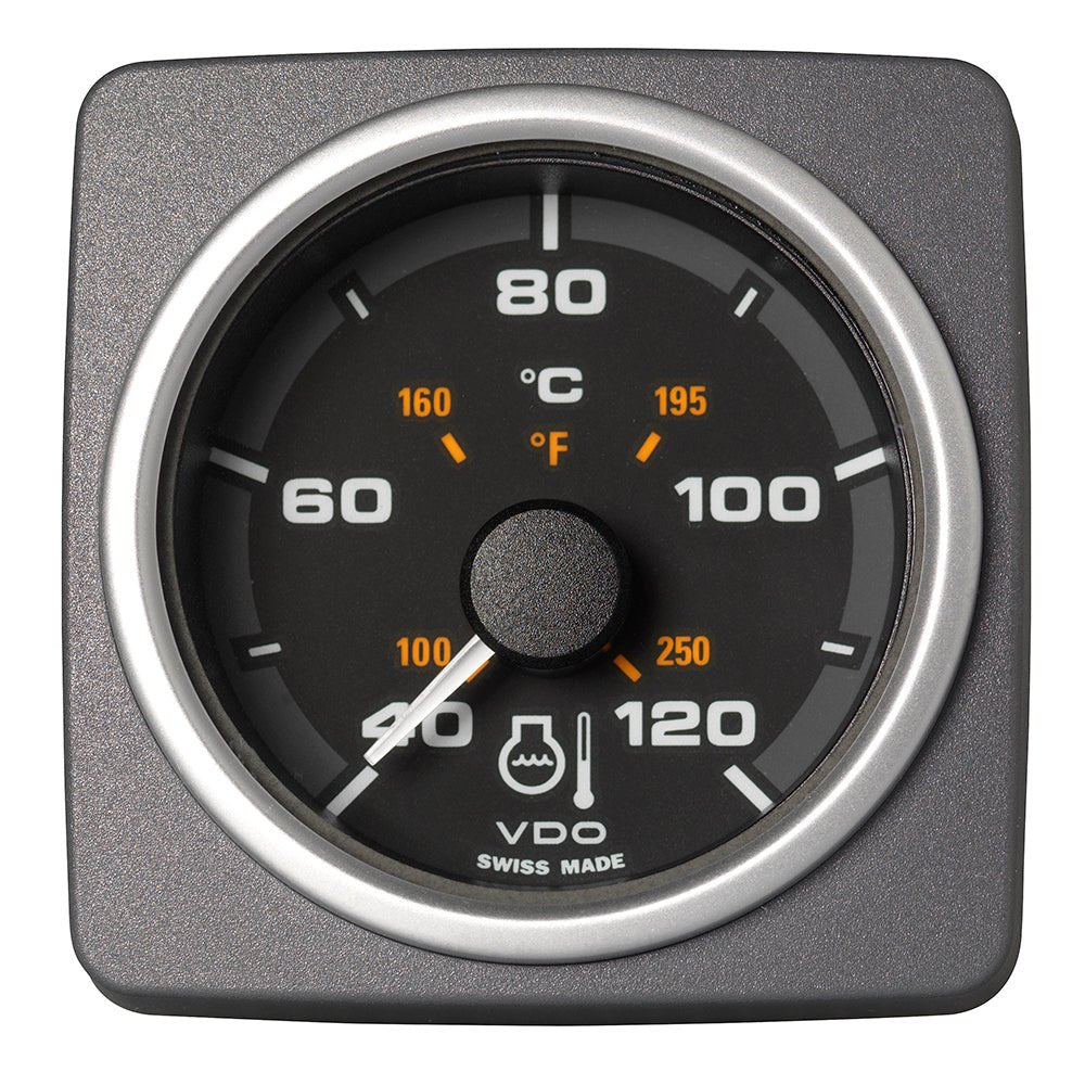 Veratron 52 MM (2-1/16") AcquaLink Coolant Temp Gauge 40 to120C - Black Dial Bezel - Life Raft Professionals