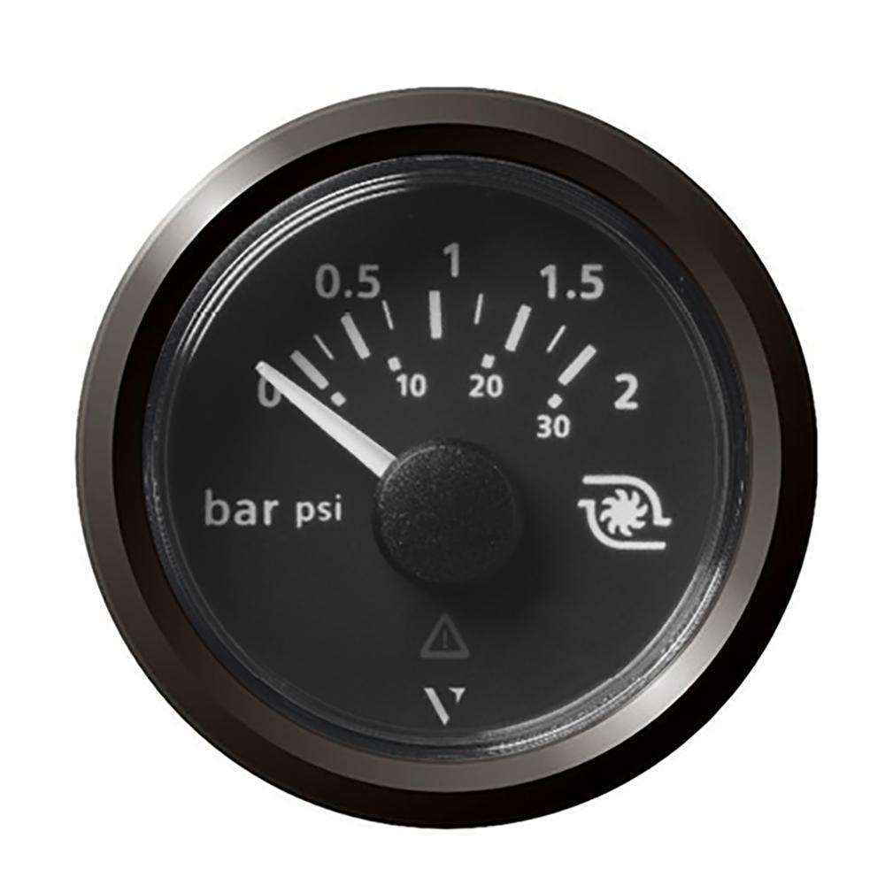 Veratron 52MM (2-1/16") ViewLine Boost Pressure Gauge 2 Bar/30 PSI - Black Dial Triangular Bezel [A2C59514152] - Life Raft Professionals