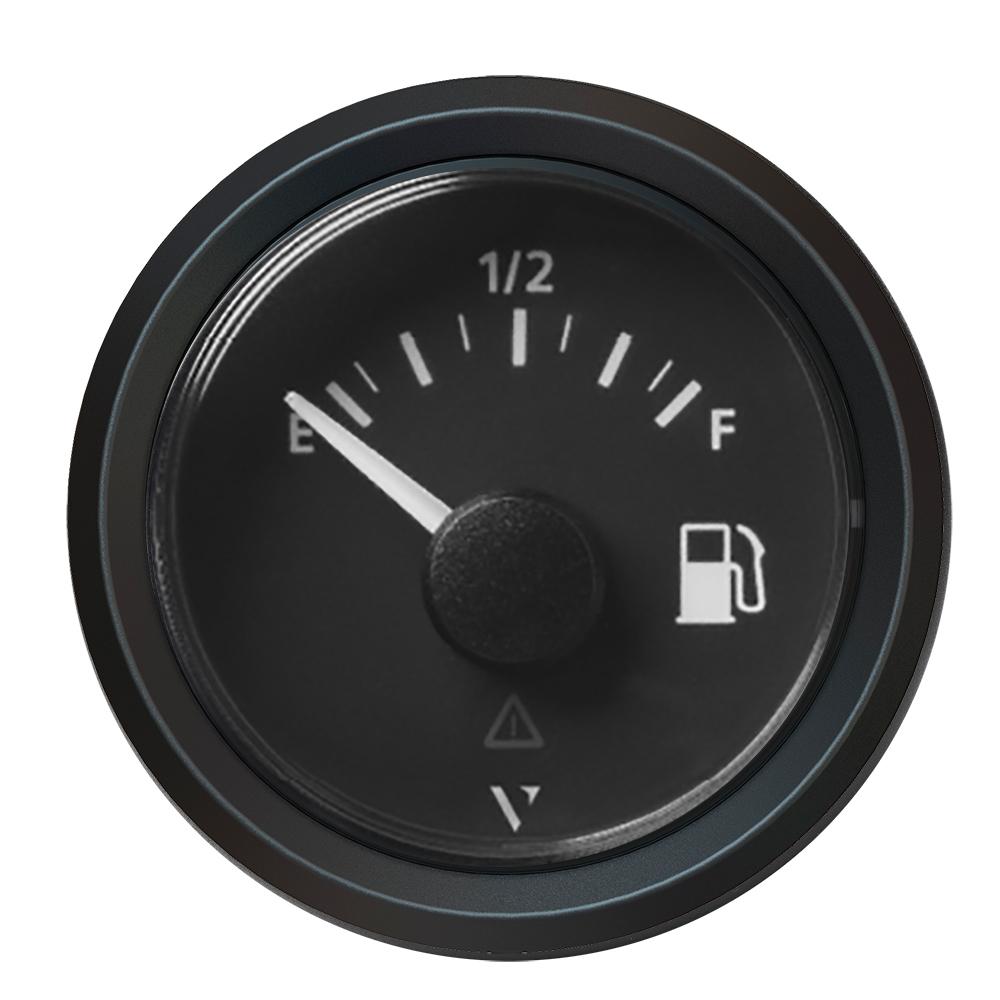 Veratron 52MM (2-1/16") ViewLine Fuel Level Gauge Empty/Full - 240 to 33.5 OHM - Black Dial Triangular Bezel [A2C59514096] - Life Raft Professionals