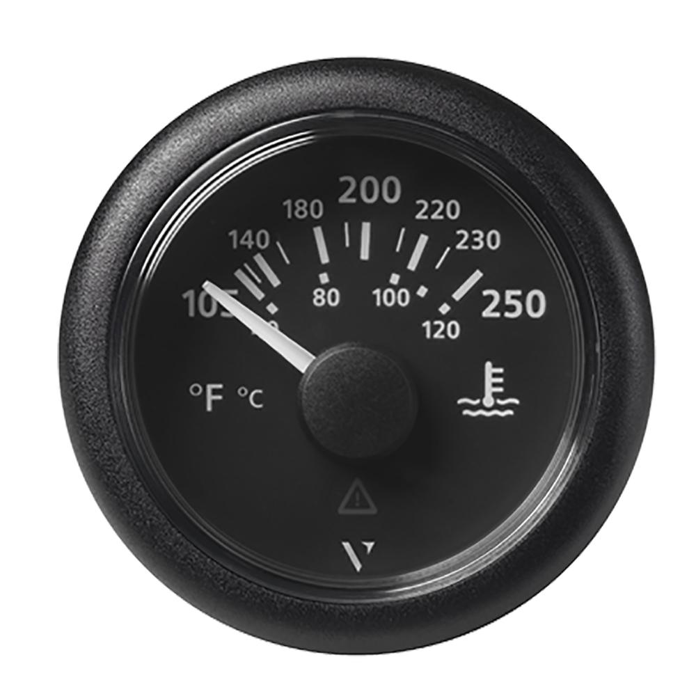 Veratron 52MM (2-1/16") ViewLine Water Temperature Gauge - 100-250F - Black Dial Bezel [A2C59514176] - Life Raft Professionals