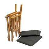 Whitecap Directors Chair II w/Black Cushion - Teak - Life Raft Professionals