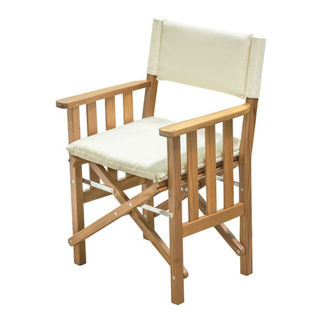 Whitecap Directors Chair II w/Cream Cushion - Teak - Life Raft Professionals