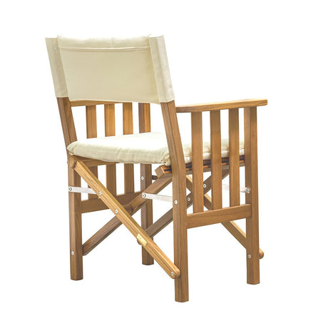 Whitecap Directors Chair II w/Cream Cushion - Teak - Life Raft Professionals