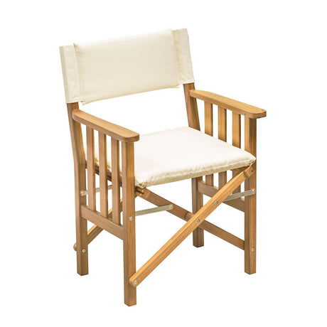 Whitecap Directors Chair II w/Cream Cushion - Teak - Life Raft Professionals