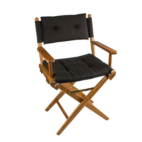 Whitecap Directors Chair w/Black Cushion - Teak - Life Raft Professionals