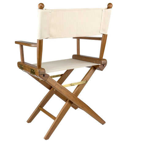 Whitecap Directors Chair w/Natural Seat Covers - Teak - Life Raft Professionals