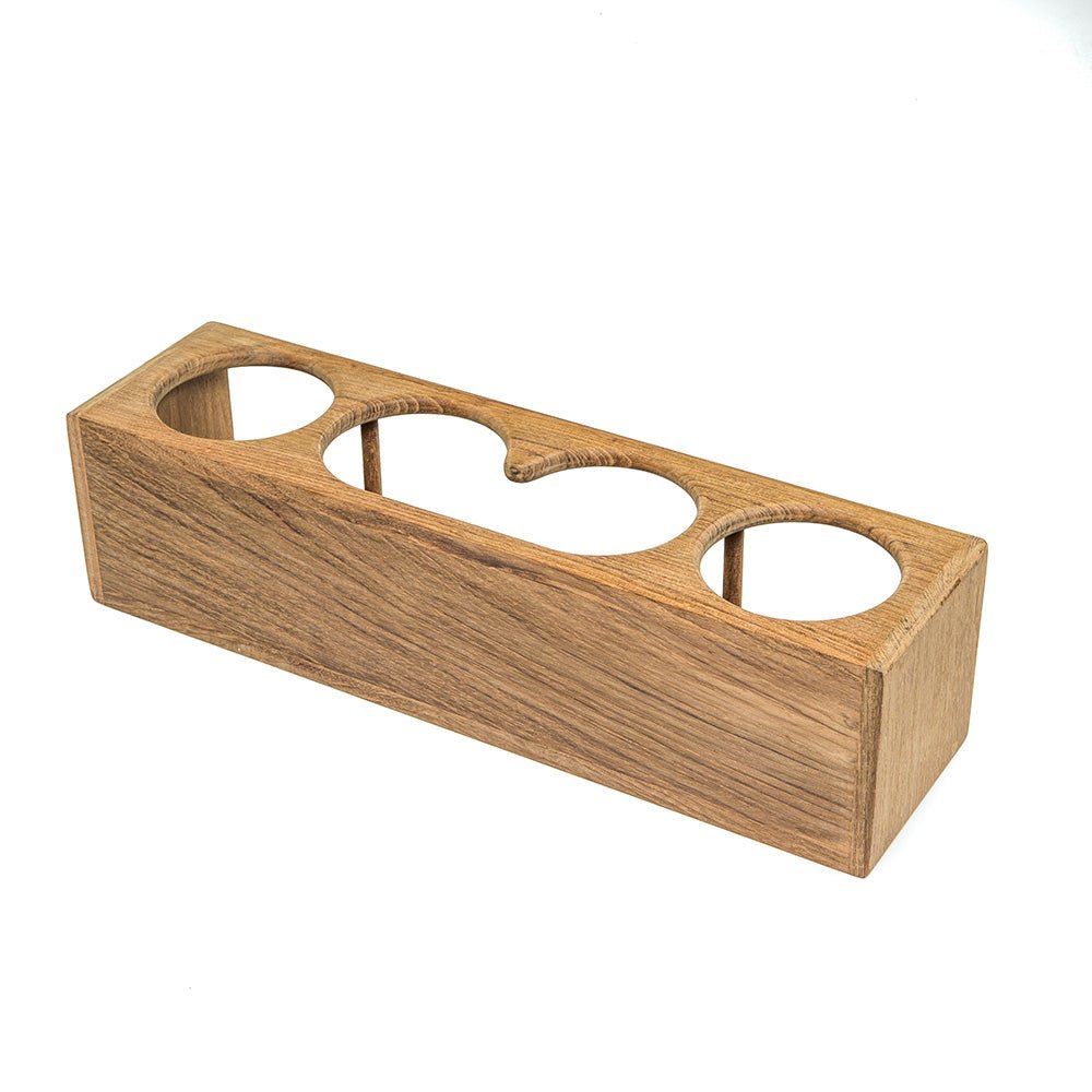 Whitecap Four Drink/Binocular Rack - Teak - Life Raft Professionals