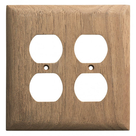 Whitecap Teak 2-Duplex/Receptacle Cover Plate - Life Raft Professionals