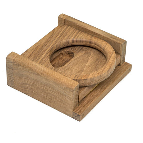 Whitecap Teak Folding Drink Holder - Life Raft Professionals