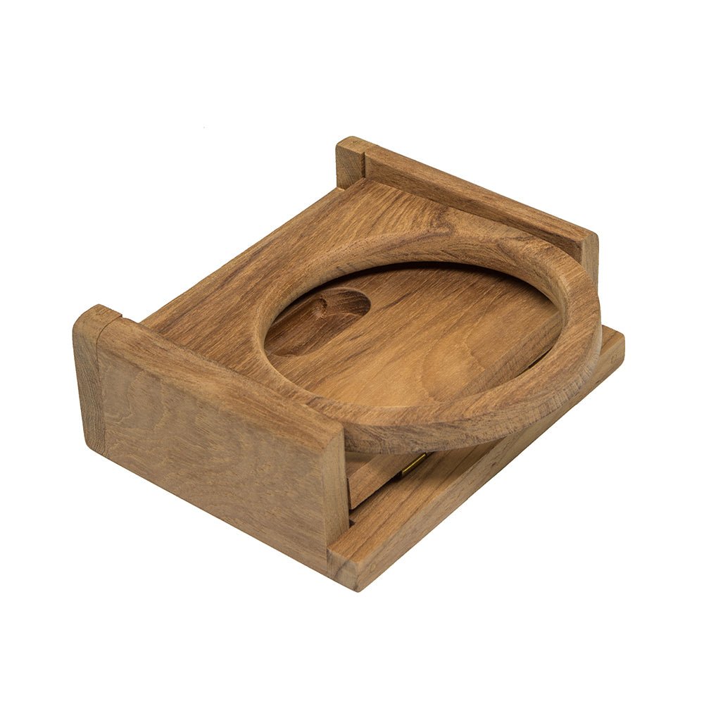 Whitecap Teak Folding Insulated Drink Holder - Life Raft Professionals