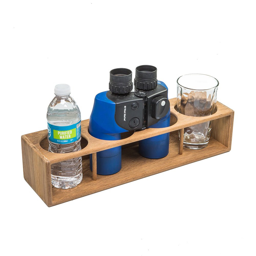 Whitecap Teak Four Insulated Drink/Binocular Rack - Life Raft Professionals