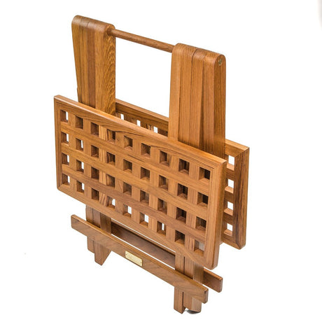 Whitecap Teak Grate Top Fold-Away Table - Life Raft Professionals