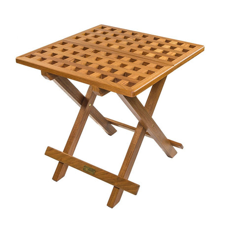 Whitecap Teak Grate Top Fold-Away Table - Life Raft Professionals