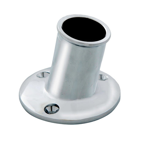 Whitecap Top-Mounted Flag Pole Socket CP/Brass - 1" ID - Life Raft Professionals