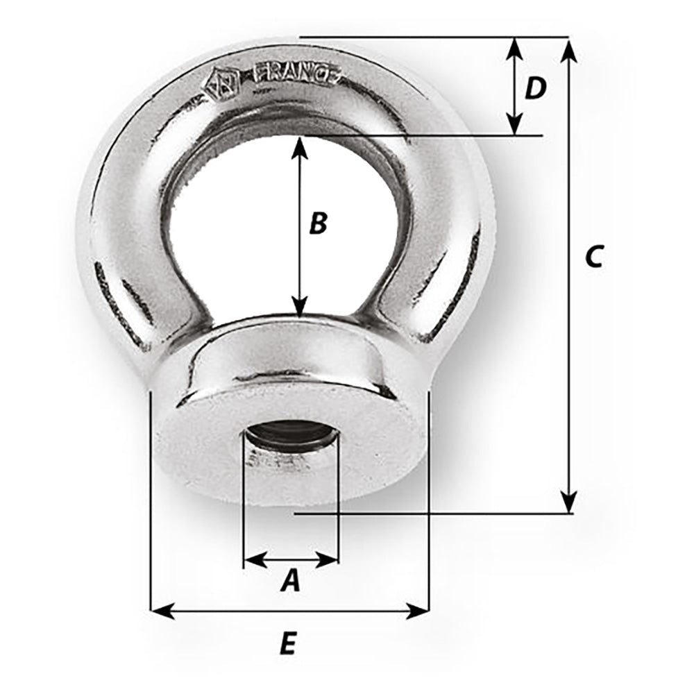 Wichard 3/8 Eye Nut - 13/16" Diameter - Life Raft Professionals