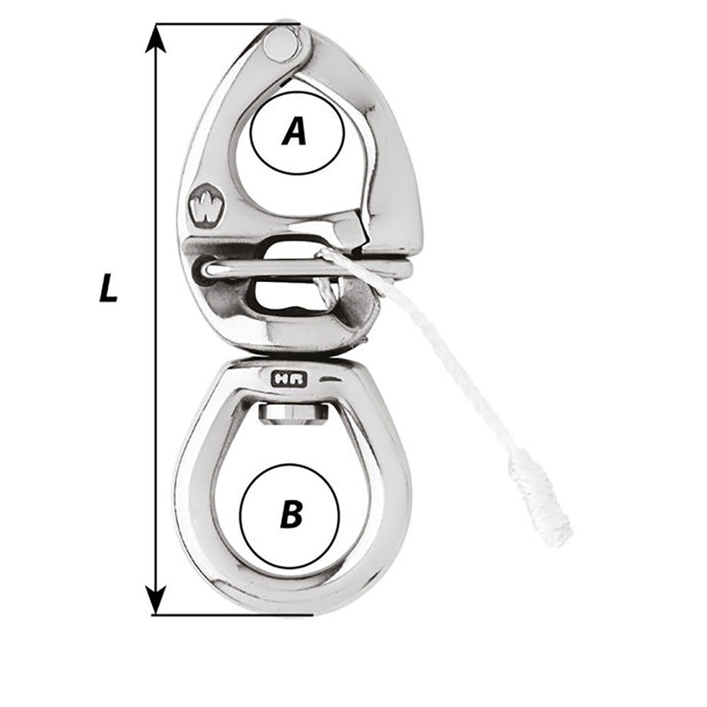 Wichard HR Quick Release Snap Shackle With Large Bail - 90mm Length - 3-35/64" - Life Raft Professionals