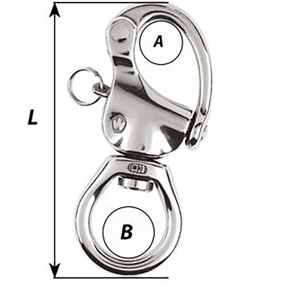 Wichard HR Snap Shackle - Large Bail - Length 140mm - Life Raft Professionals