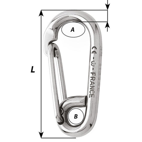 Wichard Symmetric Carbin Hook - 120mm Length - 15/32" - Life Raft Professionals