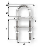 Wichard U-Bolt Pad Eye - 5mm Diameter - 13/64" - 60mm Length - 2-23/64" - Life Raft Professionals