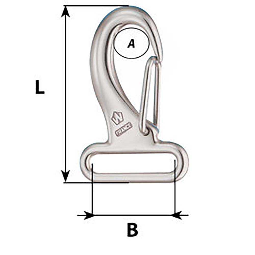 Wichard Webbing Snap Hook - 30mm - Length 60mm - Life Raft Professionals