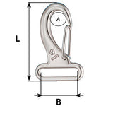 Wichard Webbing Snap Hook - 30mm - Length 60mm - Life Raft Professionals