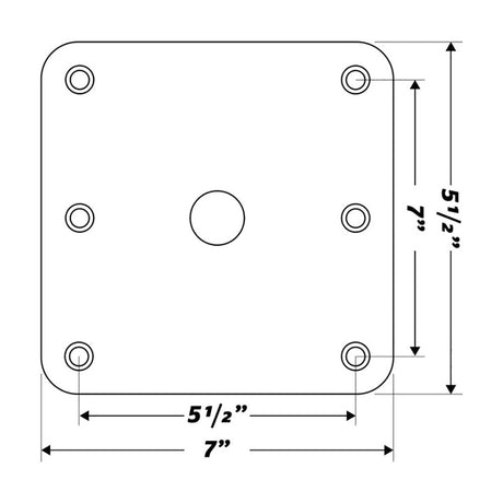 Wise - KingPin 7" x 7" Base Plate Only - Life Raft Professionals